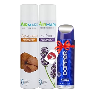 airmark air freshener spray - room freshener - car perfume - long lasting air fresheners for home office cars amp toilets pack of 2 125ml each