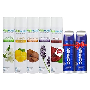airmark room freshener for bedroom - freshener spray - aer spray - long lasting air fresheners for home office cars amp toilets pack of 5 125ml each