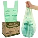 AIRNEX Compostable Kitchen Trash Bags 13 Gal - Cornstrarch Leakproof & Tear Resistant 100 Compost Bags - OK Compost Home & Seedling Certified 0.25 mm Kitchen Garbage Bags