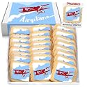 Airplane Cookies Theme 24 Pack Cookies Individually Wrapped | Red Glider Blue Sky Clouds Treats Dessert Birthday Party Baby Shower Aviation