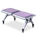 Airport Reception Bench Chair, PU Cushion Waiting Room Seating for Office, Hospital, Bank, Salon, Barber Shop, Conference Room - Comfortable Guest Furniture