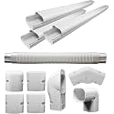 Airshield PVC Air Conditioner Line Set Cover Kit Advance|13 ft pipe length| Mini Split Air Conditioner Accessories |AC Pipe Cover guard| Decorative White Professional Grade AC Line Kit Advance
