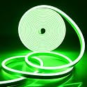 AirSky 600LED Neon Rope Light 16.4 FEET | 12V Adapter for Home, Bedroom, Gaming Room, Wall Décor, Party Decoration | Flexible Silicone | Continuous Dot-Free Glow | (Green)