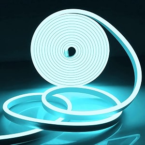 airsky ice blue neon strip lights 5 meters long dc 12v led light strip waterproof ip65 flexible silicone neon rope light suitable for indoor and outdoor use in bedrooms and kitchens