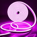 AirSky 600LED Neon Rope Light 16.4 FEET | 12V Adapter for Home, Bedroom, Gaming Room, Wall Décor, Party Decoration | Flexible Silicone | Continuous Dot-Free Glow | Purple