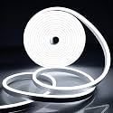 AirSky 600LED Neon Rope Light 16.4 FEET | 12V Adapter for Home, Bedroom, Gaming Room, Wall Décor, Party Decoration | Flexible Silicone | Continuous Dot-Free Glow | (White)