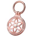 Airtag Holder, Metal Badge Rhinestone Airtag Keychain, Diamonds Shine Air Tag Holder Keychain for Apple Airtag