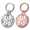 Airtag Holder, Metal Badge Rhinestone Airtag Keychain, Diamonds Shine Air Tag Holder Keychain for Apple Airtag