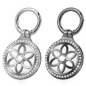 Airtag Holder, Metal Badge Rhinestone Airtag Keychain, Diamonds Shine Air Tag Holder Keychain for Apple Airtag