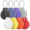 SPGUARD for AirTag Holder Case with Keychain 1st/2nd Air Tags-8 Pack