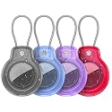 SPGUARD for AirTag Holder Case with Keychain 1st/2nd Air Tags-4 Pack