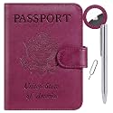 Airtag Passport Holder Cover Wallet RFID Blocking, Travel Essentials