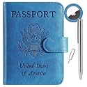 Airtag Passport Holder Cover Wallet RFID Blocking, Travel Essentials