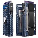 Airtag Wallet For men,KEMISANT Mens Slim Front Pocket Wallet Money Clip Compatible with Apple Airtag RFID Blocking, Purplish Blue 2715, one size