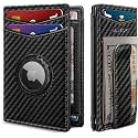 miyozi Airtag Wallet for Men- with Money Clip Gift Boxed, Magnetic Closure Slim Genuine Leather Front Pocket Wallet, 4.1"x 2.8", RFID Blocking