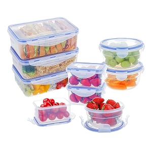 airtight food storage container with lids 115l03l018l 9 pack