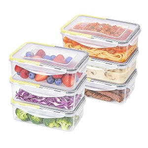 airtight food storage container with lids plastic 1150ml 6 pack