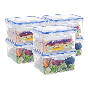 airtight food storage container with lids plastic 1125ml 6 pack