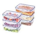 Airtight Food Storage Container with Lids Plastic, 1150ML, 6 Pack