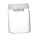 Airtight Food Storage Container Vacuum Canister for Candy Grains White 900ml