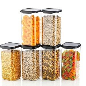Airtight Kitchen Grocery Square Transparent Unbreakable Plastic