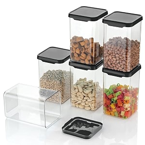 Airtight Square Kitchen Storage Container Plastic Transparent