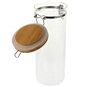2300ml Stainless Steel Glass Jar with Hinged Lid for Cereal