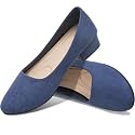 AISFAES Women Pumps Low Chunky Rounded Toe Heels Healed Dress Pumps Elegant Wedges Working Shoes