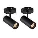 Aisilan 2 Pack LED Modern Directional Dimmable Spot Light Indoor, Adjustable Angle Wired Ceiling Spotlight Lamp for Living Room, Painting, Artwork Accent Lighting - Warm Light 3000K, 9W, CRI 97