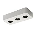 Aisilan LED Three Heads Ceiling Lights Ultra-Thin Modern Ceiling Spotlight Anti-Glare Aluminum Fixture 36W Warm White for Living Room Bedroom