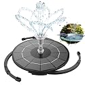 AISITIN 3.5W Solar Fountain Pump for Bird Bath Separated Design & 8 Nozzles