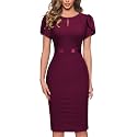 AISIZE Women39s Elegant Puff Sleeves Keyhole Neck