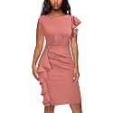 AISIZE Women39s Pinup Vintage Ruffle Sleeves Cocktail