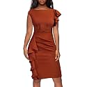AISIZE Women39s Pinup Vintage Ruffle Sleeves Cocktail