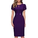 AISIZE Women39s Elegant Puff Sleeves Keyhole Neck