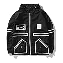 AITFINEISM Men's Lightweight Windbreaker Jacket Casual Zip Up Jackets With Hooded