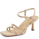 AIUNIIND Kitten Heels for Women Strappy Square