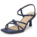 AIUNIIND Kitten Heels for Women Strappy Square