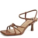 AIUNIIND Kitten Heels for Women Strappy Square