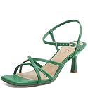 AIUNIIND Kitten Heels for Women Strappy Square