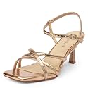 AIUNIIND Kitten Heels for Women Strappy Square