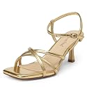 AIUNIIND Kitten Heels for Women Strappy Square