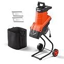 AIVOLT 15A Electric Wood Chipper Shredder Mulcher 21:1 Reduction Ratio