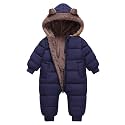 AiWMGL Baby Boys Girls Snowsuit Winter Clothes Suit Hooded Jumpsuit Romper Bear Outfit Infant Warm Coat Outwear Overcoat