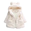 AiWMGL Kids Girls Winter Warm Coats Jacket Clothes Outwear Overcoat Ear Hooded Faux Fur Thicken Fleece Toddler