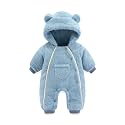AiWMGL Newborn Baby Bear Outfit Suit Girls Boys Fleece Jumpsuit Romper Hooded Coat Winter Clothes Outwear Snowsuit