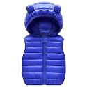 AIWUHE Baby Boys Girls Hooded Puffer Vest Winter Lightweight Sleeveless Bear Ears Zipper Up Jacket Down Vest Coat Vests Kids