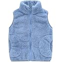 AIWUHE Toddler Boys Girls Fleece Vest Kids Polar Fleece Zipper Jacket Sleevless Fall Winter Warm Outerwear With Pockets 2-6Y