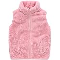 AIWUHE Toddler Boys Girls Fleece Vest Kids Polar Fleece Zipper Jacket Sleevless Fall Winter Warm Outerwear With Pockets 2-6Y