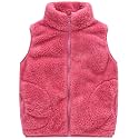 AIWUHE Toddler Boys Girls Fleece Vest Kids Polar Fleece Zipper Jacket Sleevless Fall Winter Warm Outerwear With Pockets 2-6Y